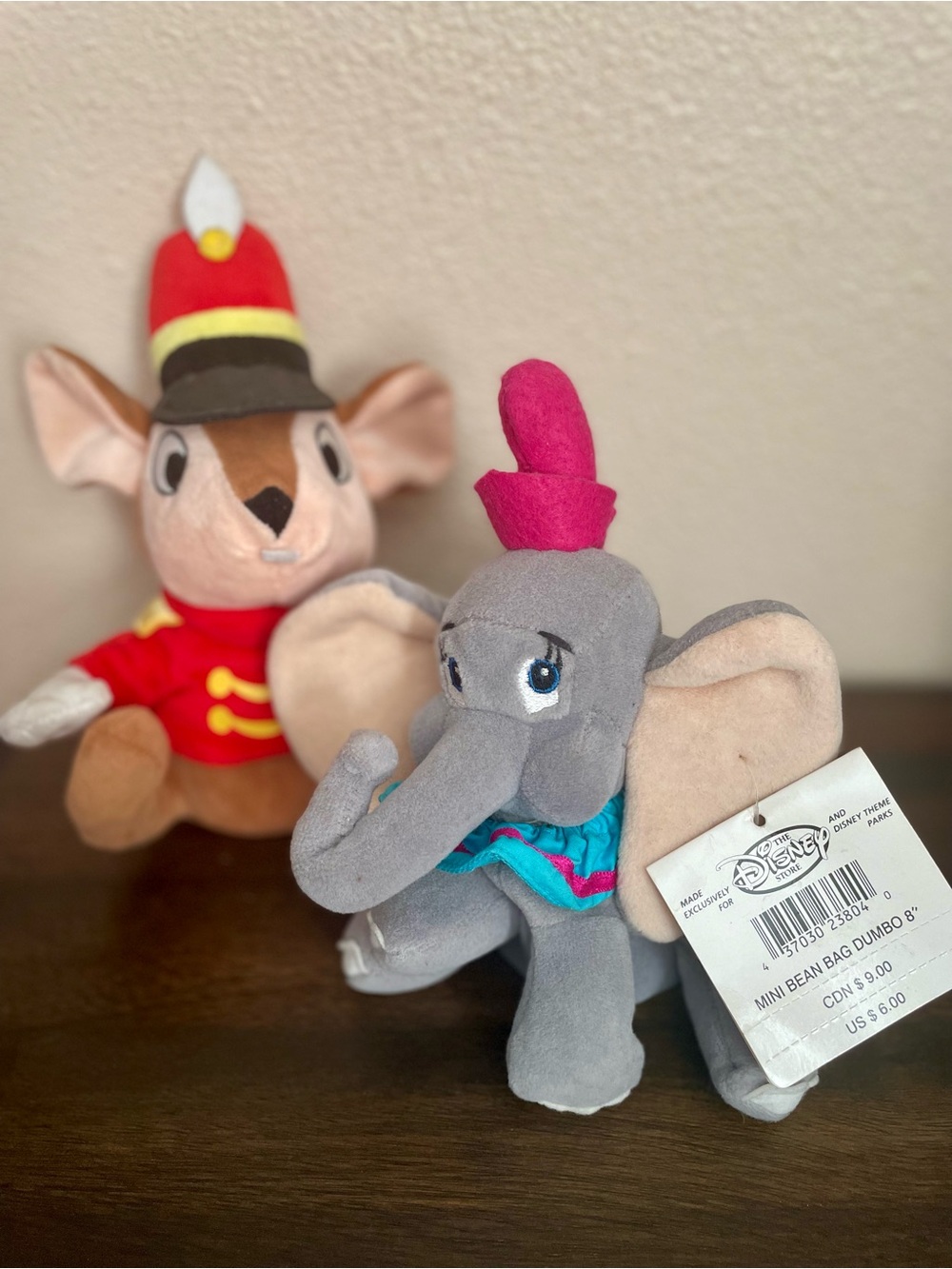 Disney Store Dumbo Plush Bean Bag —Sm Timothy Plush Bundle